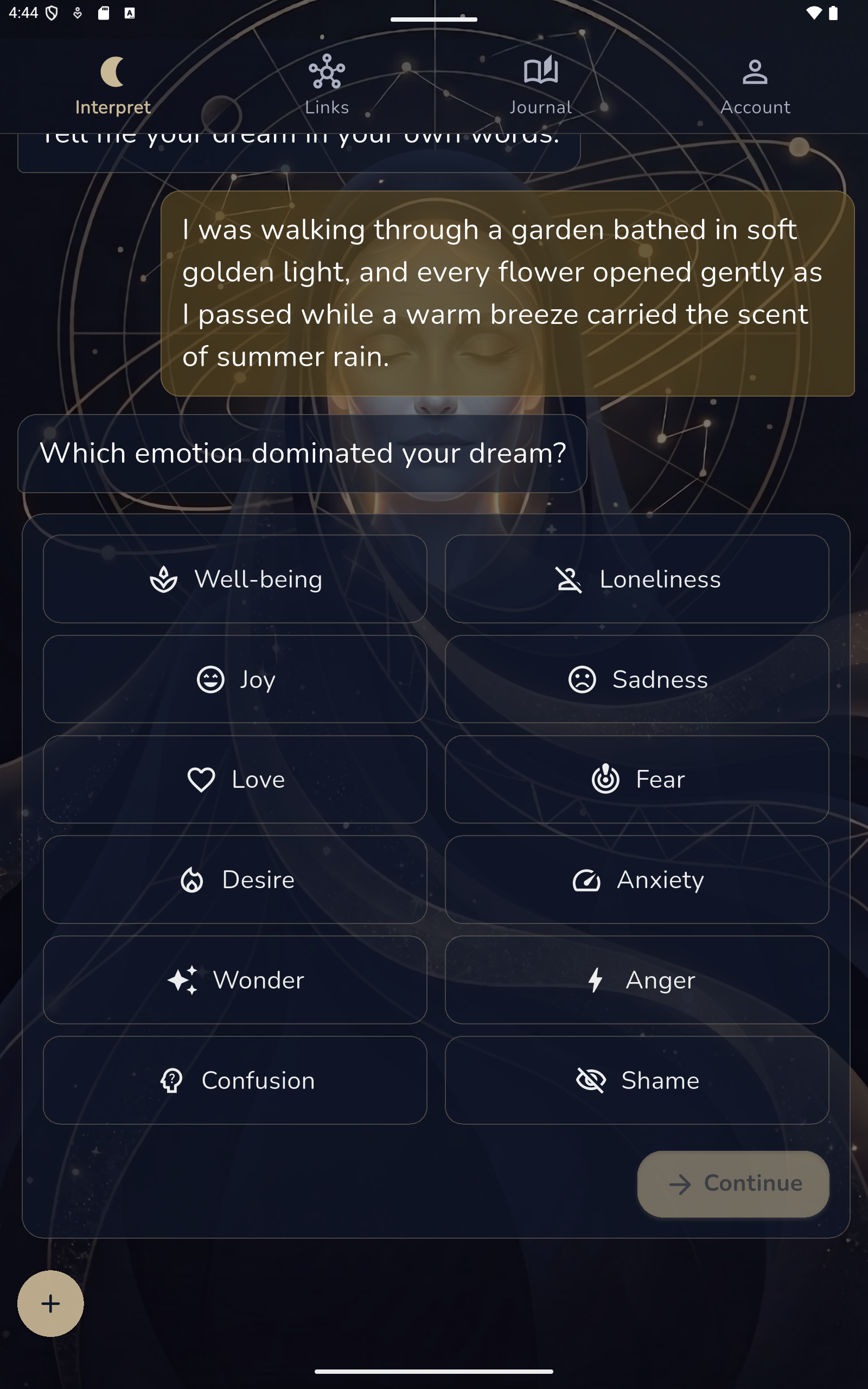 Choose the emotion