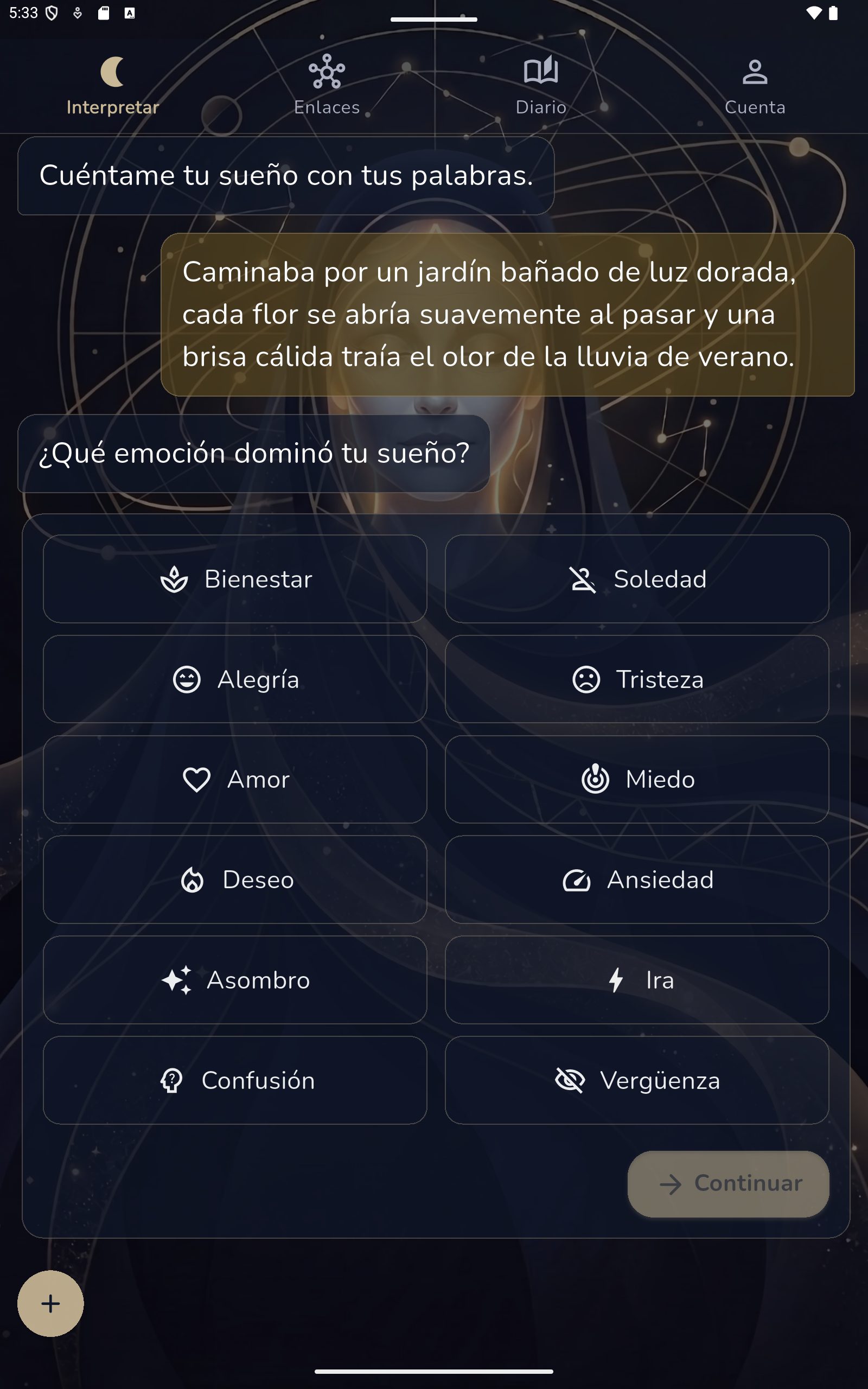 Elige la emoción