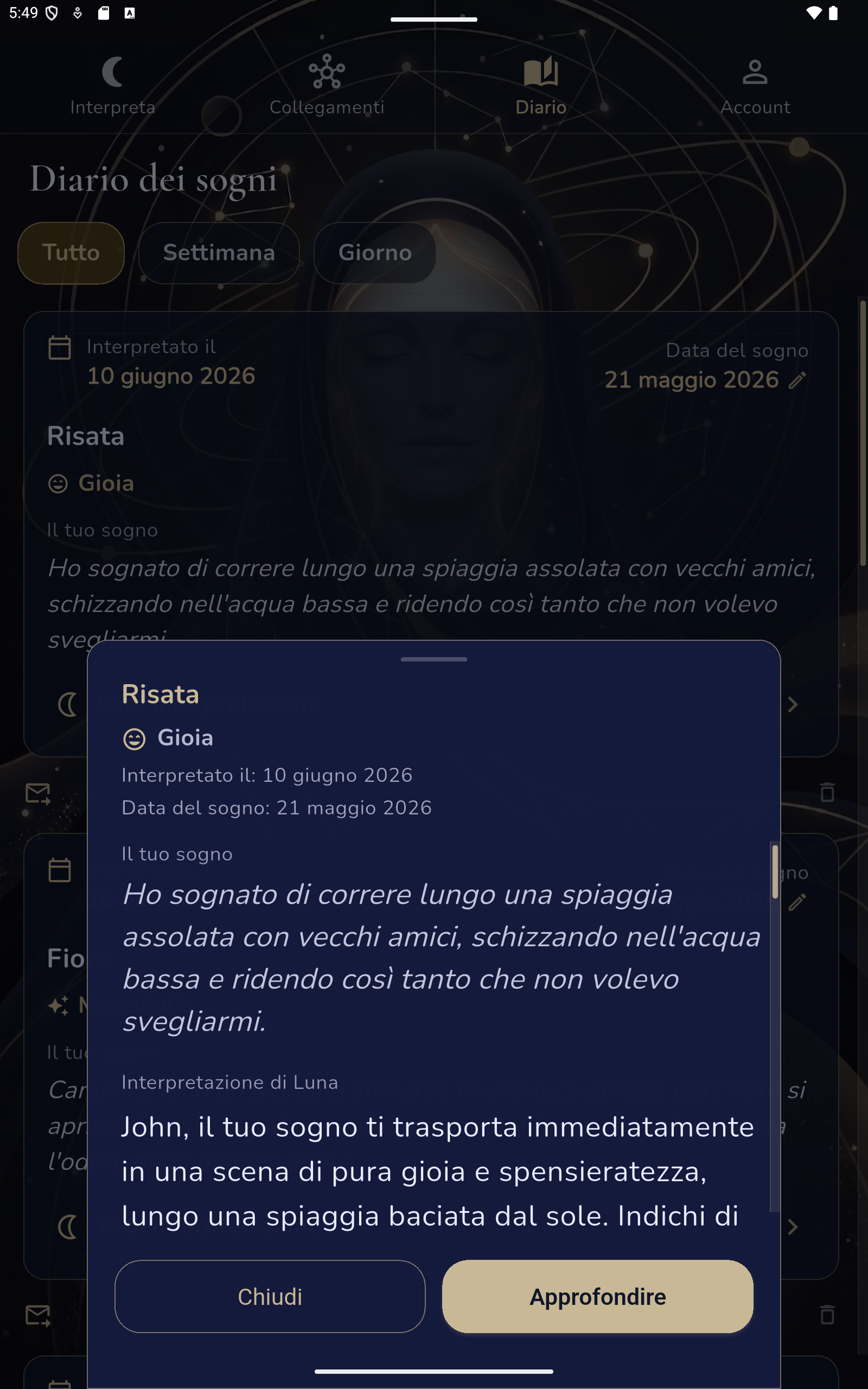 Rileggere un sogno