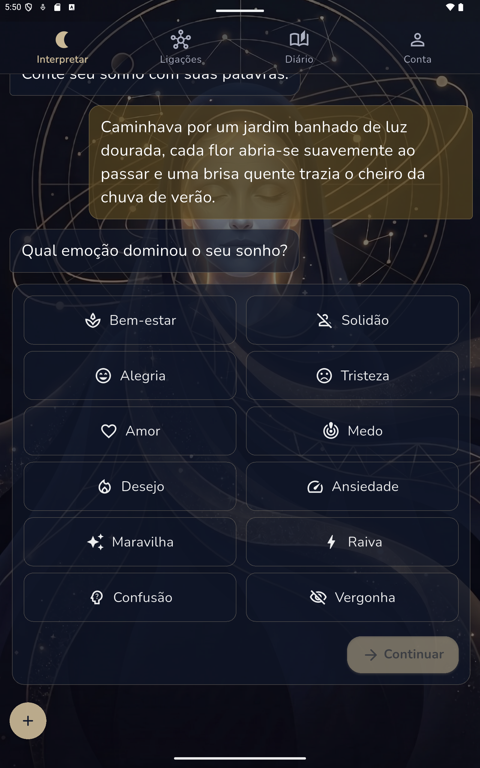 Escolha a emoção